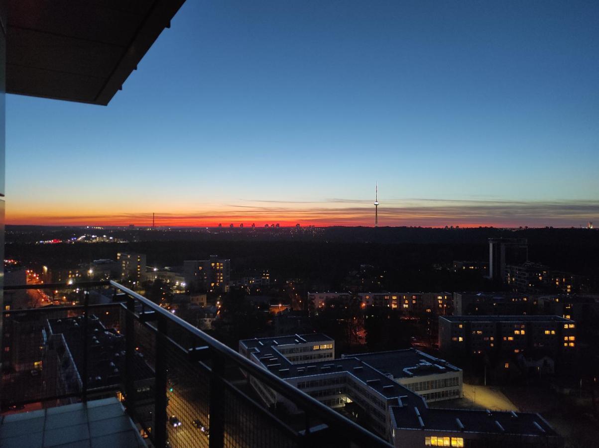 Luxury Apartment In Skyscraper Vilnius Luaran gambar